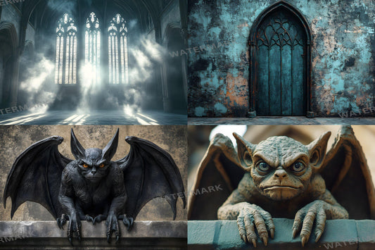 Gothic Backdrops for Photography, Dark Digital Backgrounds, Spooky Photoshop Overlays, Halloween Backdrops, Gothic Scenes & PNG Overlays