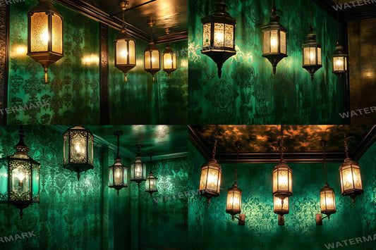 Overhead Lantern Room Backdrops | Digital Backgrounds for Photoshop Composites & Fantasy Scenes - Digital Backdrops
