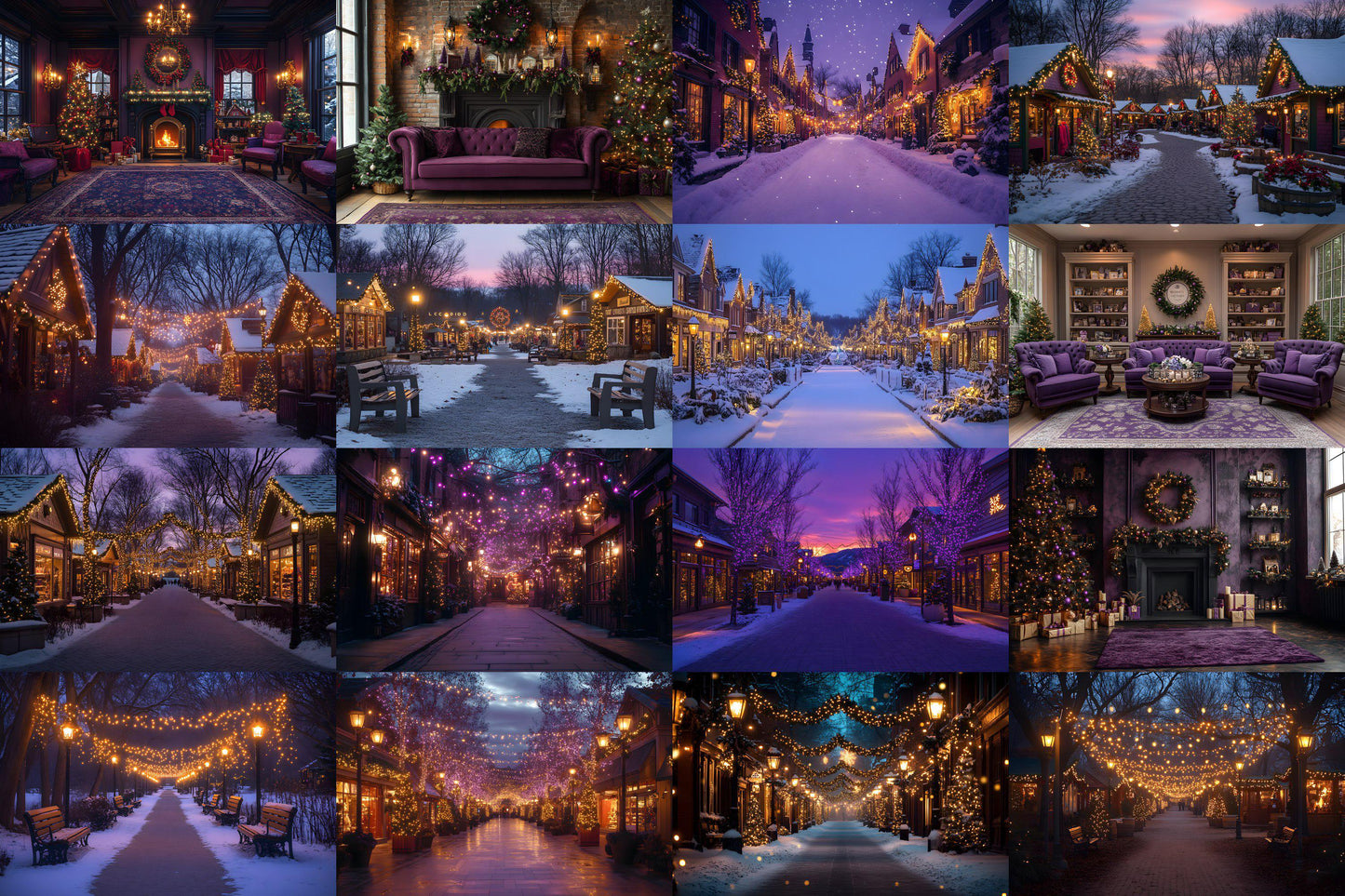 Purple Christmas Backdrops, Christmas Background, Digital Christmas Wallpapers, Photoshop, Photography Backdrops - 3:2 Ratio