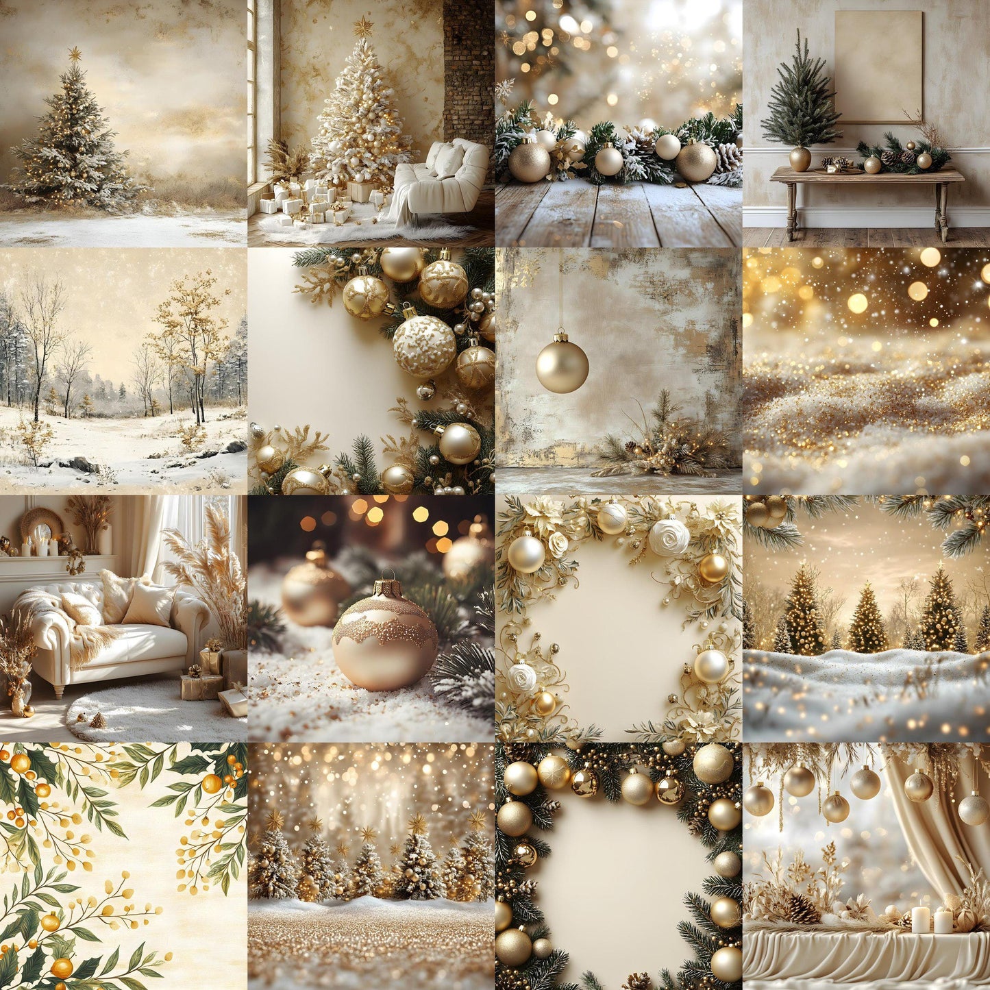 Christmas Backdrop, Digital Backdrop, Santa Christmas Backdrop For Kids Family, Festive Digital Download Christmas Background