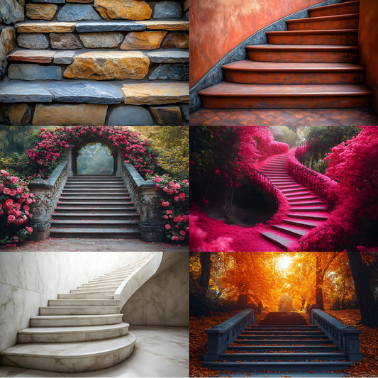 Staircase Digital Backdrop, Elegant Stairway Background, Photography Prop, Fantasy Stairway, Photo Overlay