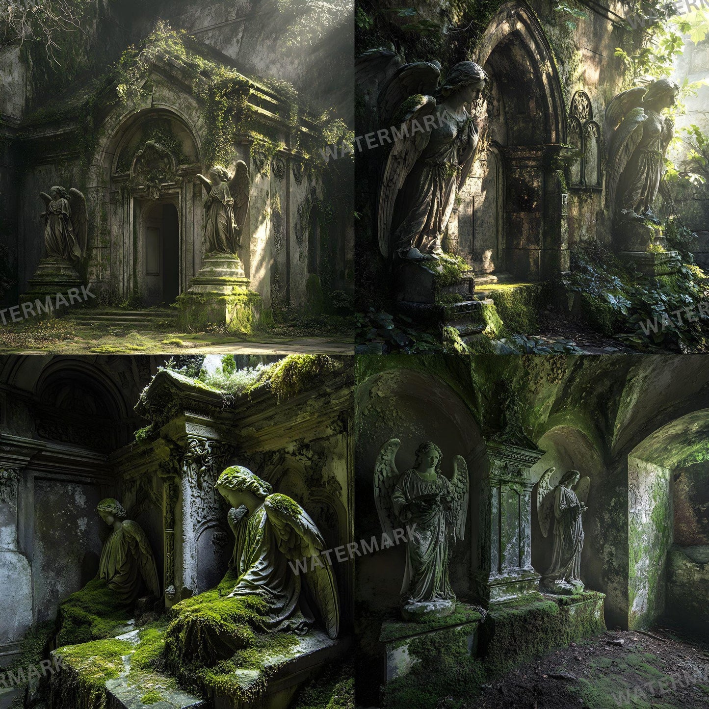 Forgotten Mausoleum Photography Backdrop  Digital Portrait Overlays for Stunning Composites 12 Designs 96x96px