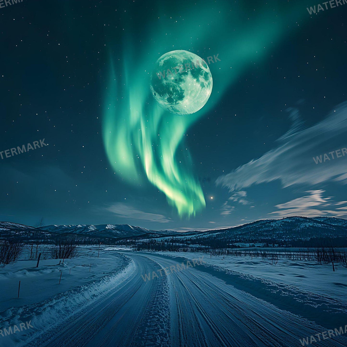 x96px Stunning Aurora Borealis Digital Backdrops for Portrait Photography  Master Photoshop Overlays