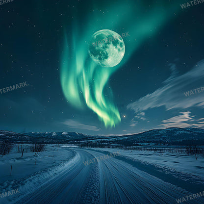 x96px Stunning Aurora Borealis Digital Backdrops for Portrait Photography  Master Photoshop Overlays
