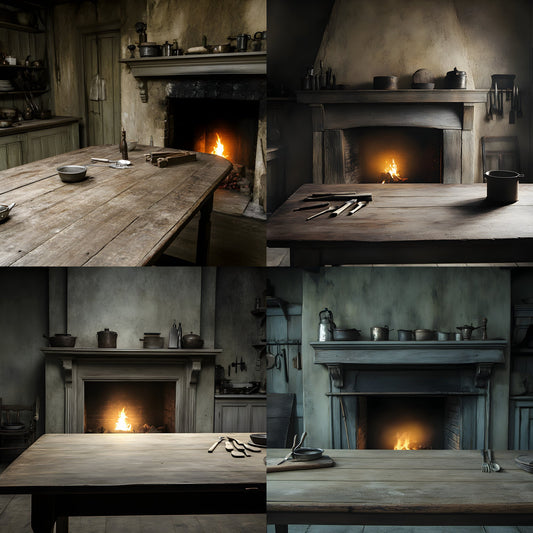 Workhouse Kitchen Digital Backdrop, Dreary Photography Background, Old Historic Building Photo Prop, Portrait Scene Setter, LBXD