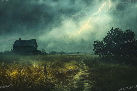 Kansas during Thunderstorm with Wide Open Fields_16 Images_Wizard of Oz | Dorothy Wizard of OZ Backdrops