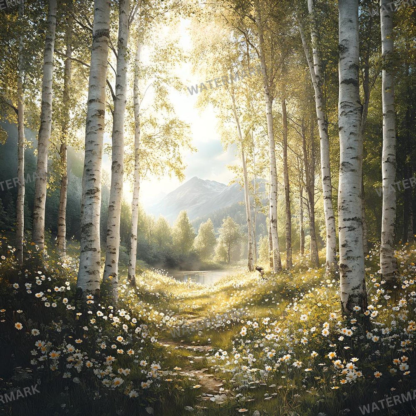Woodland Glade Digital Backdrops - Magical Forest Photo Backdrops, Photographers, Adventure Background - Family Portrait - Forest Trees