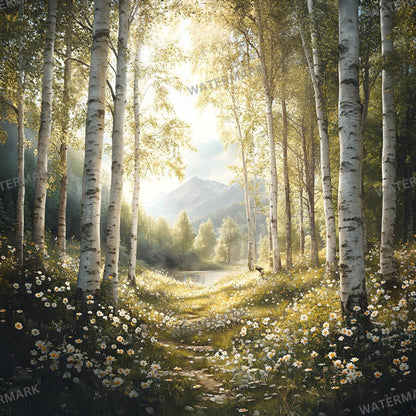 Woodland Glade Digital Backdrops - Magical Forest Photo Backdrops, Photographers, Adventure Background - Family Portrait - Forest Trees