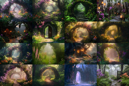Fairy Woodland Backdrops ��������� Fantasy Floral Digital Scenery - Fairytale Visual Story Telling Backgrounds, Fantasy Wallpapers