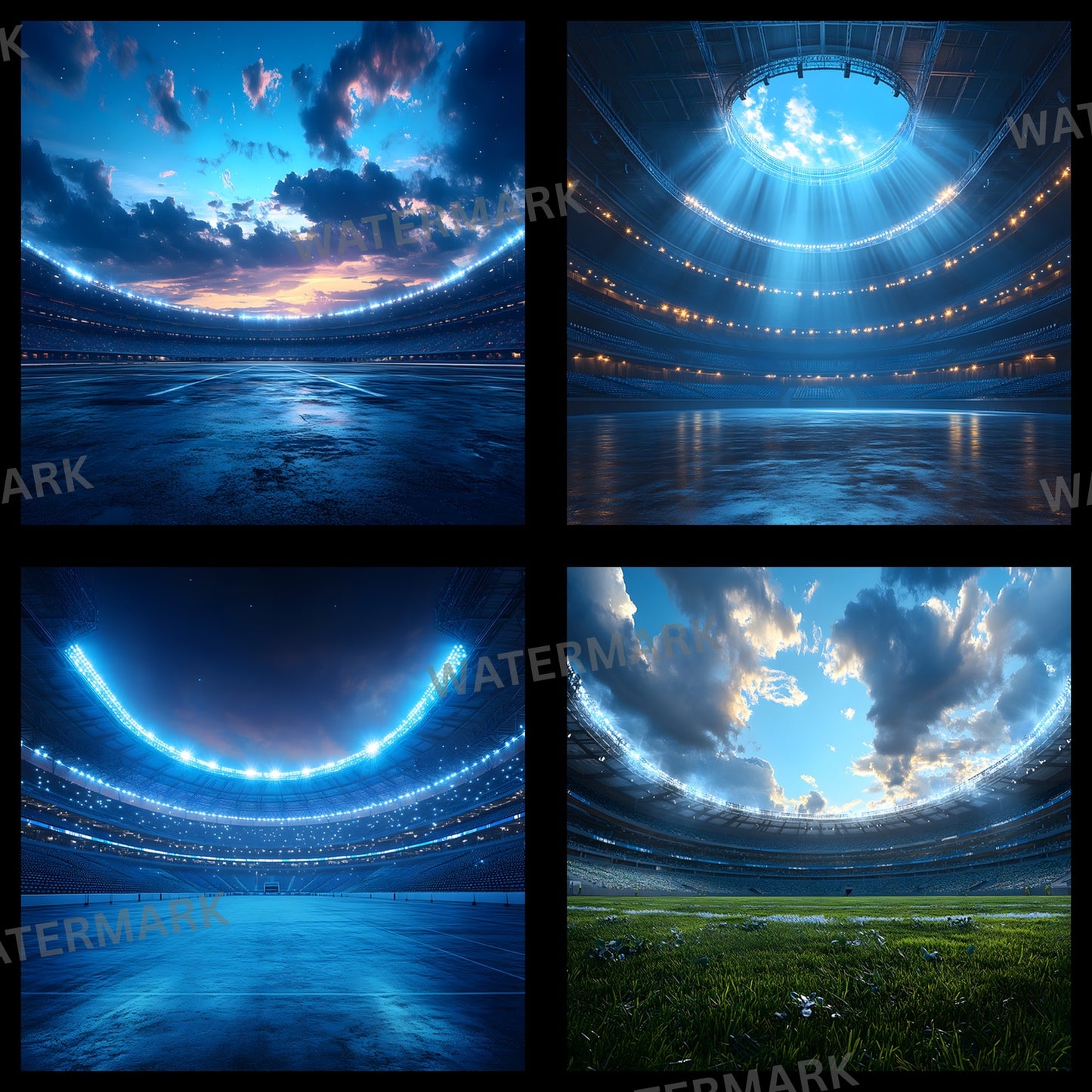 Sports Stadium Digital Backdrop, Empty Arena Background for Photography, Photo Overlay, Sports Team Fan Photo, Action Shot Composite