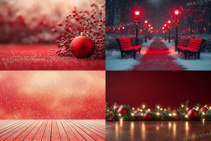 Christmas Backdrop, Digital Backdrop, Santa Christmas Backdrop For Kids Family, Festive Digital Download Christmas Background