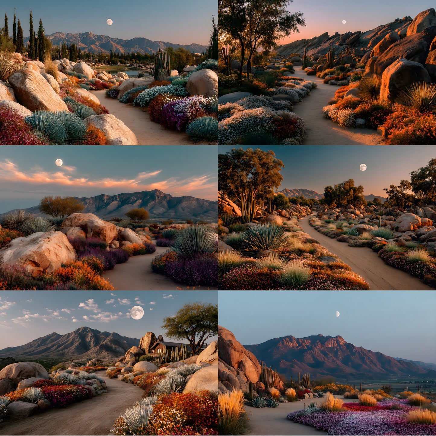 Desert Botanical Garden Digital Backdrop, Southwest Photography Background, Vibrant Scene for Portrait Photography, Scenic Photo Overlay