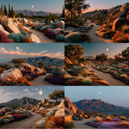 Desert Botanical Garden Digital Backdrop, Southwest Photography Background, Vibrant Scene for Portrait Photography, Scenic Photo Overlay