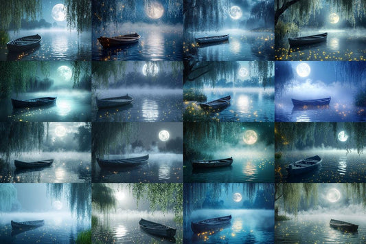 Serene Fairytale Lake Photography Backdrops  Enchanting Warm Aesthetic PNGs 00x00px  Perfect for Artists  Designers