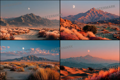 Tranquil Desert Sunset Digital Backdrop, Photography Background for Portraits, Photo Prop, Scenic Desert Scene, Printable Photography Overlay