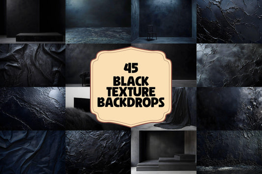Black Texture Backdrops | Dark Moody Backgrounds | Maternity Backdrop | Wedding Backdrop | Photoshop Overlay | Textured Digital Backdrop
