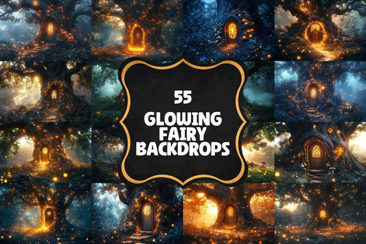 Glowing Fairy Backdrops for Photography - Enchanting Digital Overlays - Warm  Inviting Aesthetic