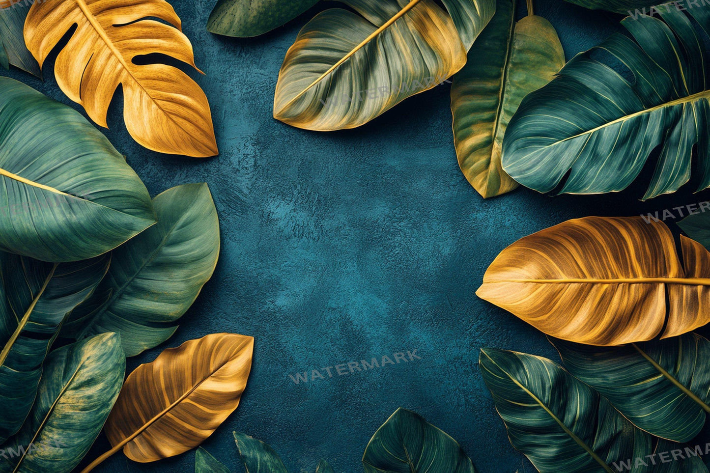 Tropical banana leaves digital backdrops, jungle PNG overlays for photography, botanical background scenes, lush greenery composites