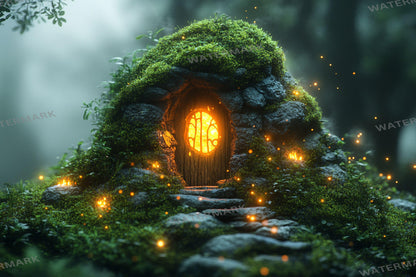 Fairy Forest Backdrops | Enchanted Greenery with Mystical Doorways | Fantasy Landscape Backgrounds for Photography & Storytelling