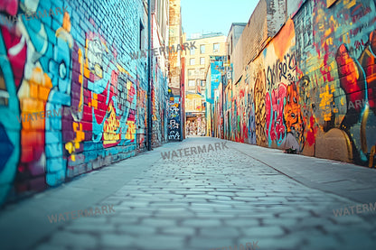Colorful Street Art Digital Backdrop, Urban Graffiti Photography Background, Photo Booth Prop, Vibrant City Scene, Artist Texture Digital Download