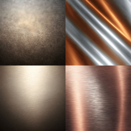 Bronze Silver Shimmer Backdrop, Metallic Texture Background, Digital Photography Prop, Abstract Sparkle Overlay, Square Format Image, Shimmering Design