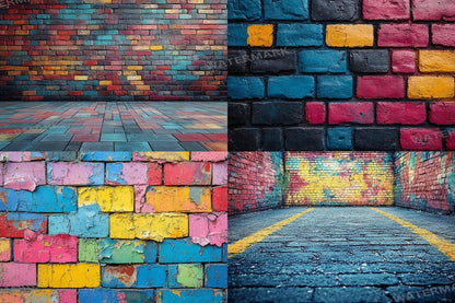 Urban Graffiti Wall Backdrops for Photography - Warm Inviting Digital PNGs 00x00px - Ideal for Artists  Designers