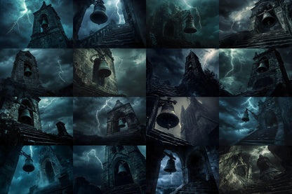 Gothic Backdrops 9Pack - Dark Elegance PNGs 00x00px for Digital Design Projects with Commercial License Available