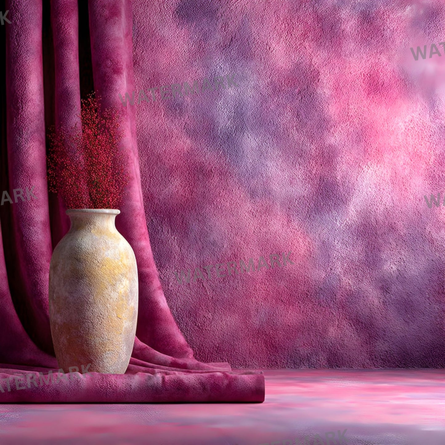 Abstract Painted Photography Backdrop, Artistic Fabric Texture Digital Background for Creative Portrait, Fine Art Photo Studio Prop, Square Format