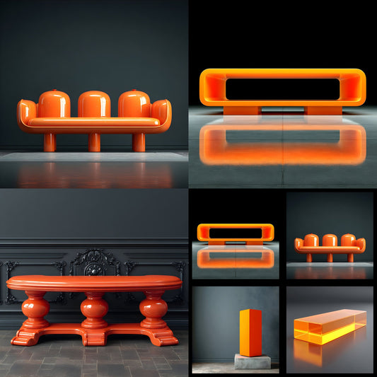 Orange Pedestal Photography Backdrop, Black Background, Square Photo Prop, Product Display Digital Background, Modern Still Life Photography