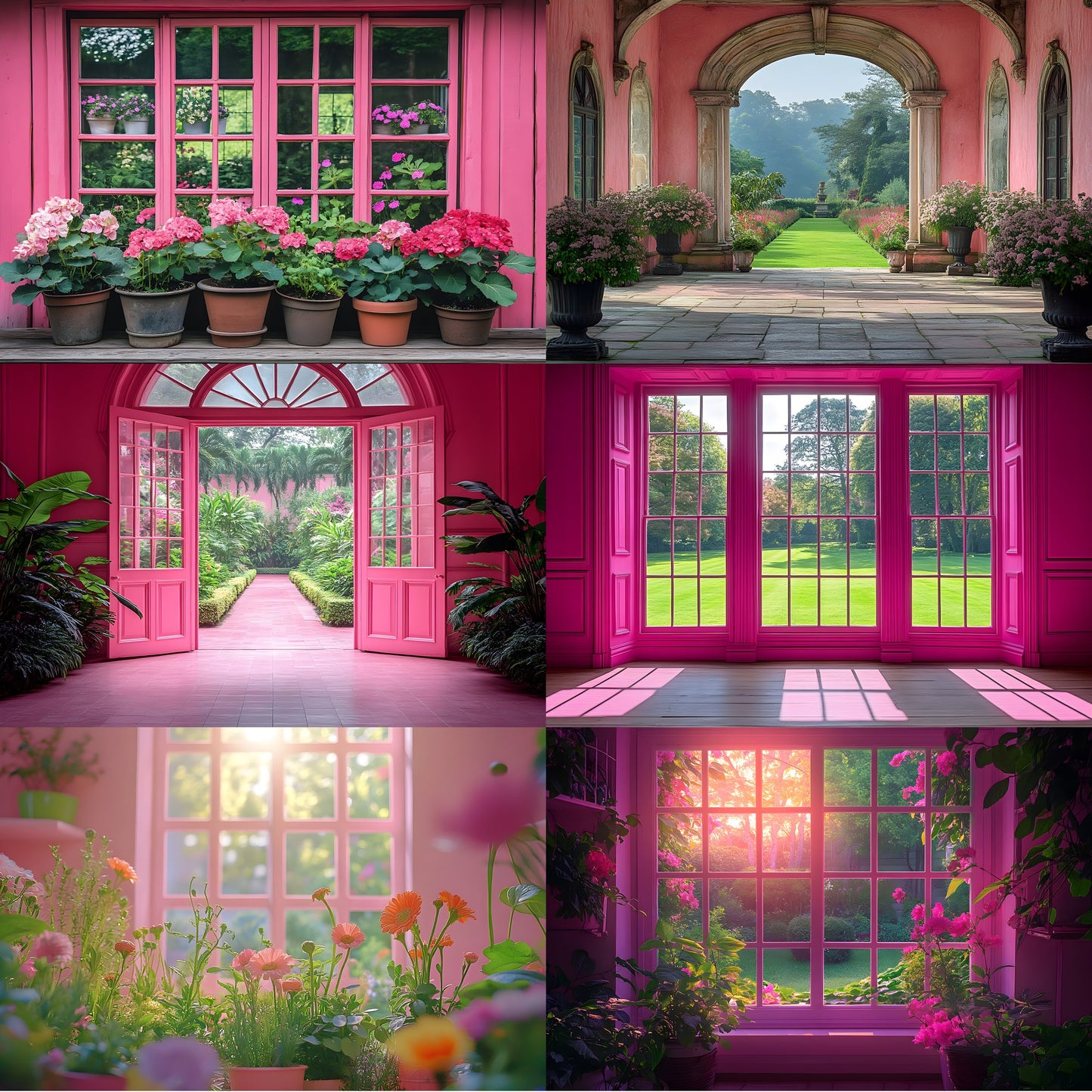 Royal Pink Garden Digital Backdrop, Fairytale Floral Background for Photography, Enchanted Princess Portrait, Photo Booth Prop, Dreamy Scene