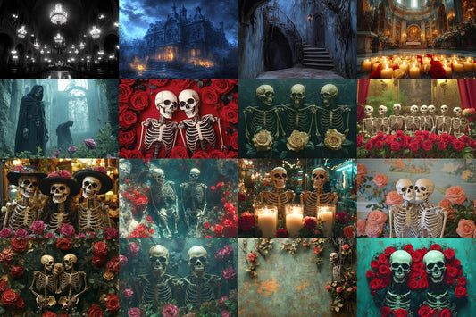 Gothic Architectural Backdrop: 5PNGs for Dark Moody Photography, Victorian Fantasy Structures, Textured Castle Digital Backdrops