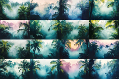 Tropical Forest Backdrop - Lush Streaming Background, Jungle Photography Backdrop, TV Wallpaper, Gaming Overlay, Nature Scene