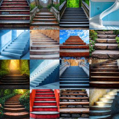 Staircase Digital Backdrop, Photography Background, Elegant Stairway Photo Prop, Fairytale Castle Staircase, Fantasy Photography Overlay