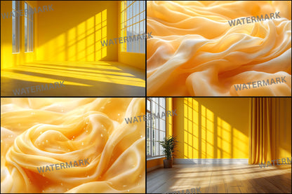 Yellow Photography Backdrop, Studio Material Backgrounds, Digital Download for Portrait Photography,Texture Photo Booth Prop