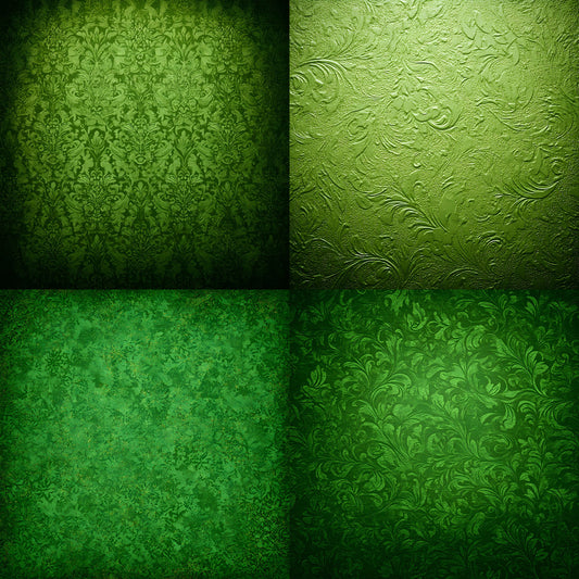 Vintage Green Patterned Digital Backdrop, Square Photography Background for Product, Food, Social Media, and Online Shop Product Photo Backgrounds