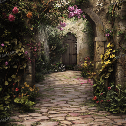 Secret Garden Digital Background, Forest Tree, Digital Backdrop, Nature, Photoshop Composite, Floral Background, Flower Garden backdrops