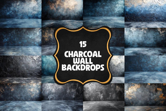 Charcoal Textured Wall Backdrops for Photography - Warm Aesthetic PNGs 00x00px for Digital Artists  Designers - Commercial Use