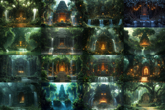 Amazonian Grove Digital Backdrops Props: Lush & Artful Backdrops, Large Photograph Backdrops, Picture Backdrops, Photography Backgrounds