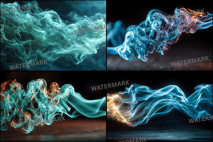 Blue Smoke Photography Backdrop Digital Download, Abstract Background for Portraits, Artistic Photo Overlays, Moody Fine Art Photography