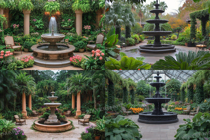 Victorian Garden Backdrop: 3PNGs for Portrait Photography Props, Historical Outdoor Photo Editing, Elegant Floral Digital Backdrops.