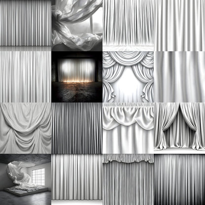 White Curtain Photography Backdrop, Sheer Fabric Background, Elegant Photo Booth Prop, Wedding Portrait Digital Download, Studio Newborn Photoshoot