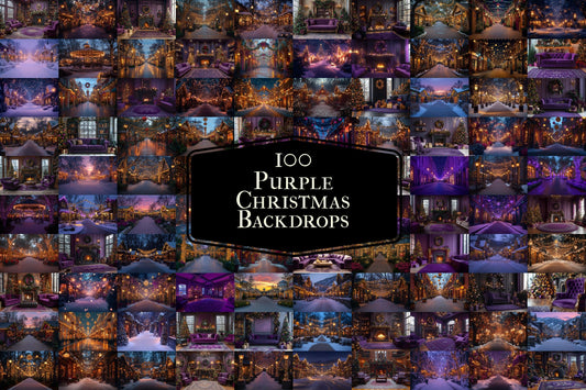 Purple Christmas Backdrops, Christmas Background, Digital Christmas Wallpapers, Photoshop, Photography Backdrops - 3:2 Ratio