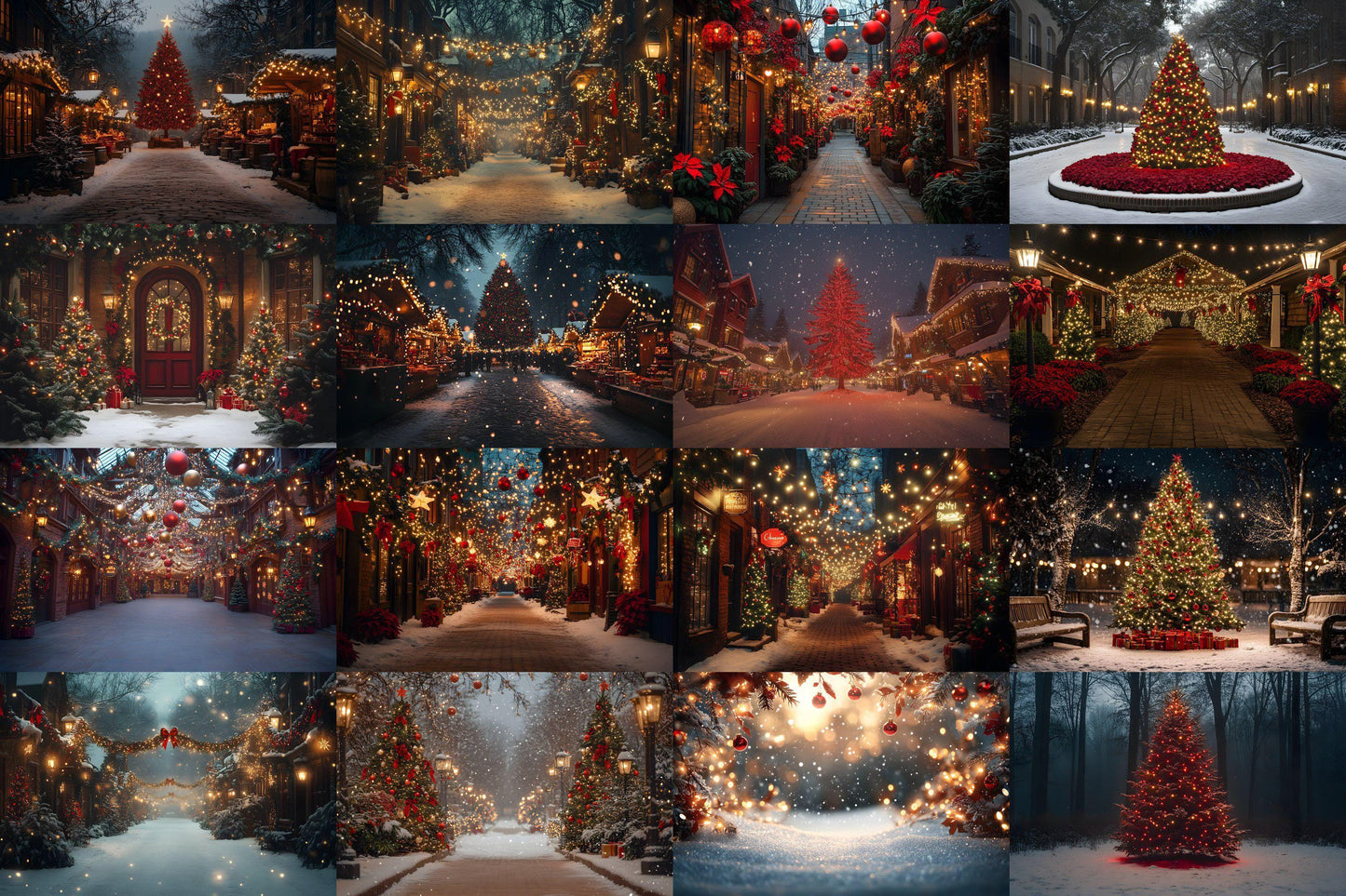 Classic Christmas Backdrops, Digital Backdrop, Santa Christmas Backdrop For Kids Family, Festive Digital Download Christmas Background