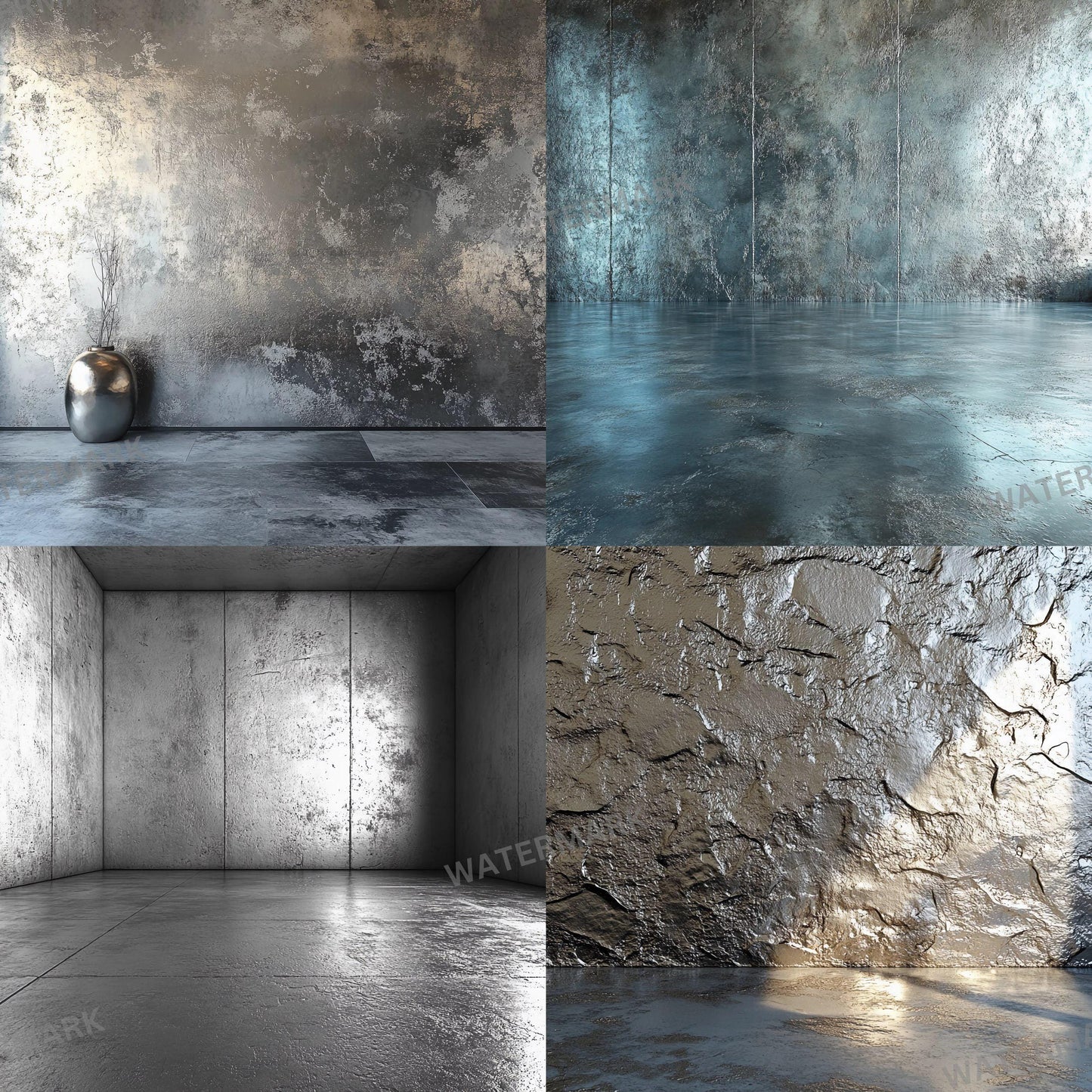 Silver Texture Backdrops - Perfect for Product & Portrait Photography, Photoshop Composites, Master Overlays, Elegant Silver Backgrounds