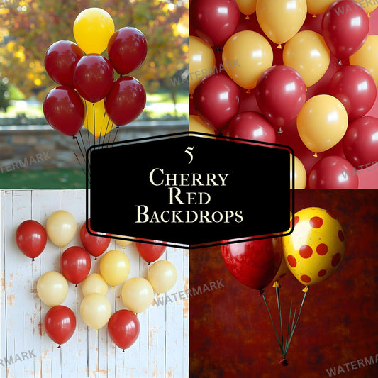 Cherry Red Photography Digital Backdrop 96x96px for Portraits Studio Use Master Overlays  Composites