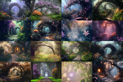 Fairy Woodland Backdrops ��������� Fantasy Floral Digital Scenery - Fairytale Visual Story Telling Backgrounds, Fantasy Wallpapers