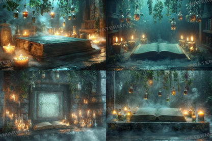 Enchanting Witchs Potion Photography Backdrops - Mysterious Overlays for Spooky Photo Shoots - 00x00px PNGs Commercial Use Allowed