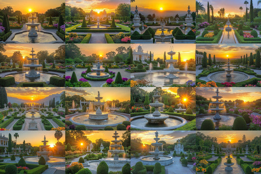 Baroque Garden Photoshop Backdrops ��������� Elegant Vintage Floral Backgrounds for Portrait Photography, Editing & Master Overlay Design