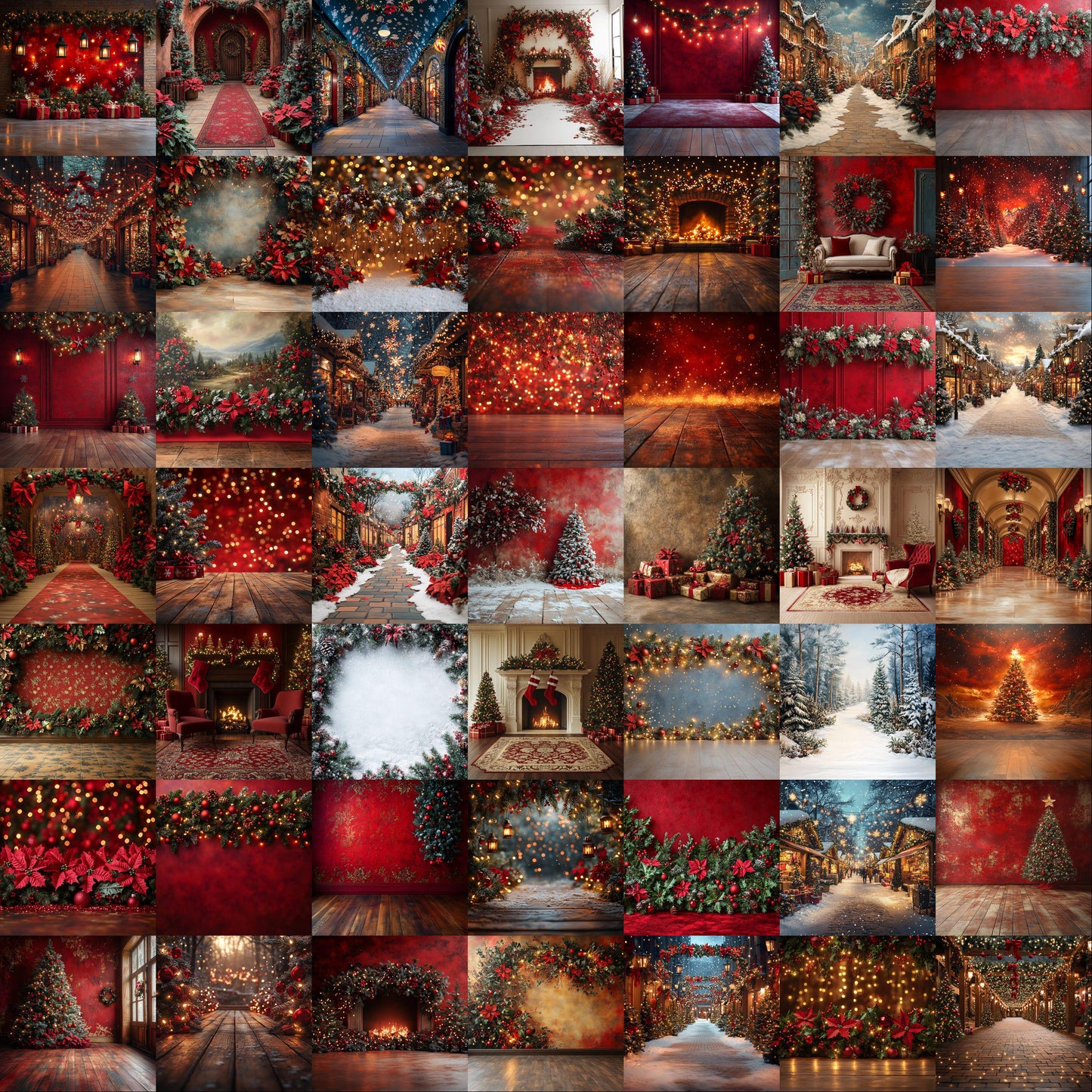 Christmas Backdrop, Digital Backdrop, Santa Christmas Backdrop For Kids Family, Festive Digital Download Christmas Background