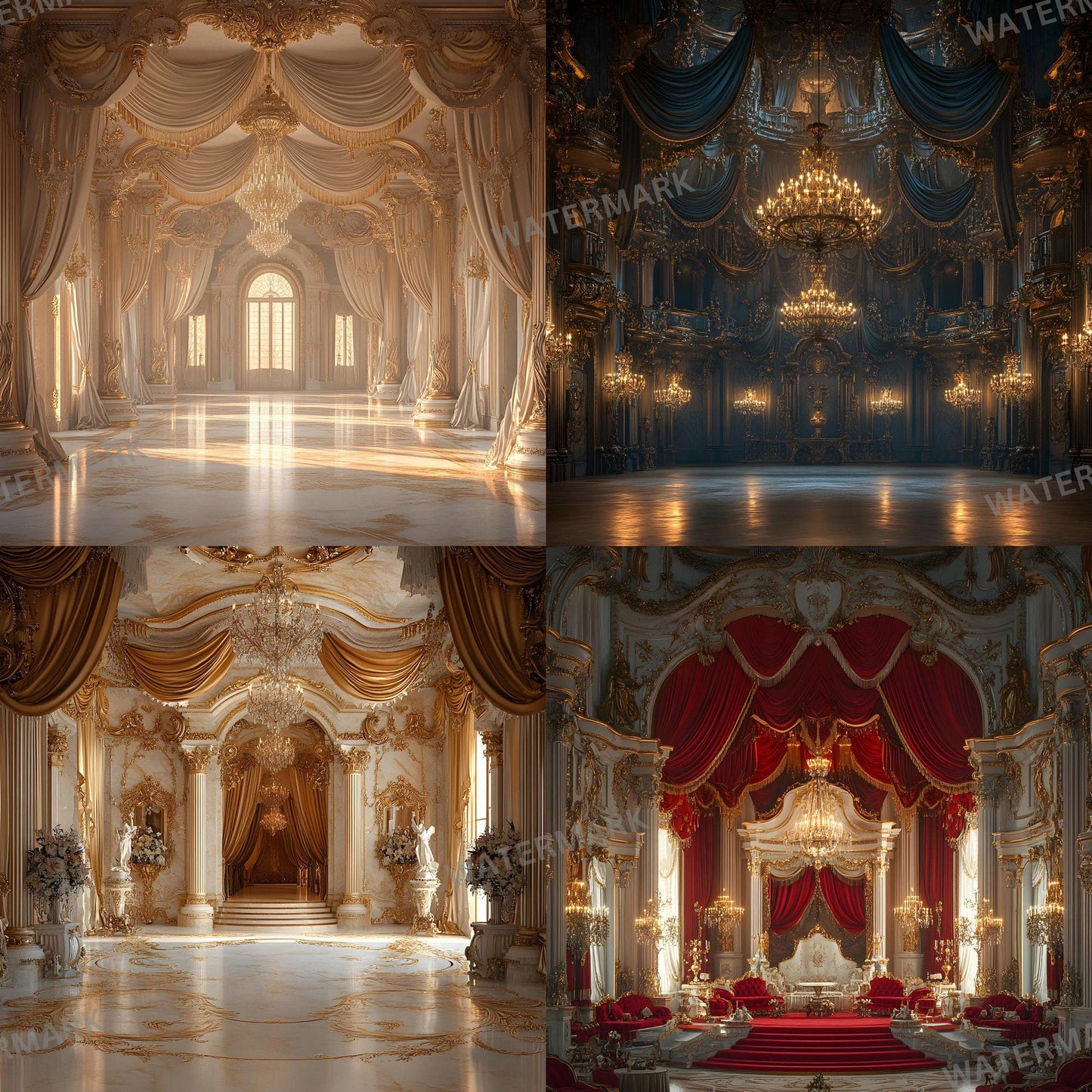 Opulent Regal Backdrops | Digital Backdrops for Portraits, Luxurious Photoshop Overlays, Fine Art Textures, Photo Backgrounds, Regal Room